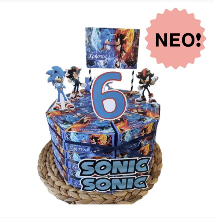 Χειροποίητη χάρτινη τούρτα με θέμα Sonic και Shadow!