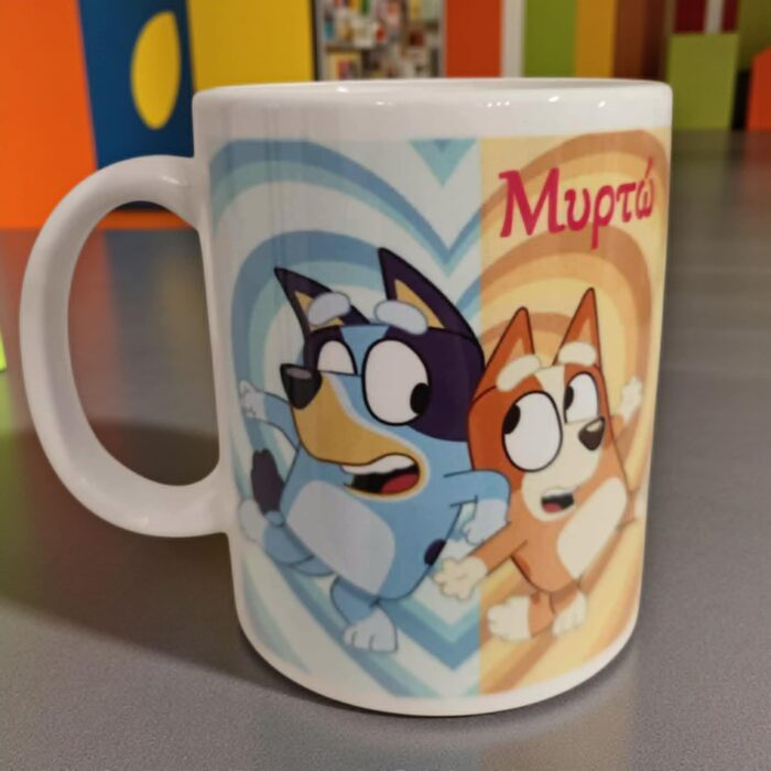 Χειροποίητη κούπα με θέμα Bluey!