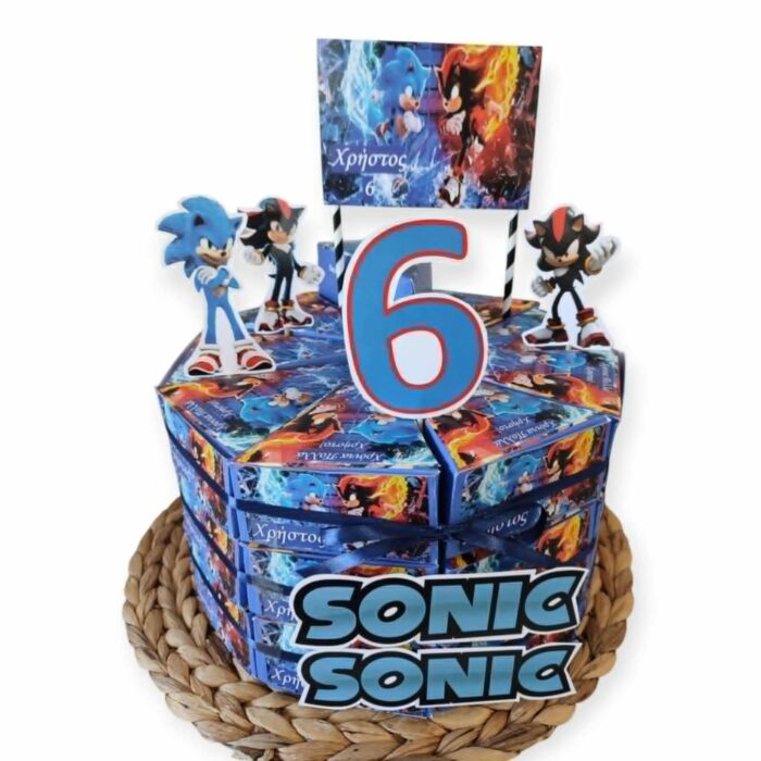 Χειροποίητη χάρτινη τούρτα με θέμα Sonic και Shadow! - Image 2
