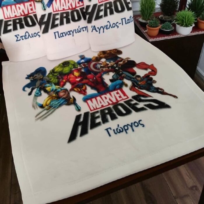 Χειροποίητη πετσέτα φαγητού με θέμα Avengers!